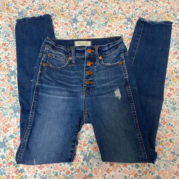 Madewell 10" High-Rise Skinny Jeans: Drop-Hem Edition - Picture 4 of 6